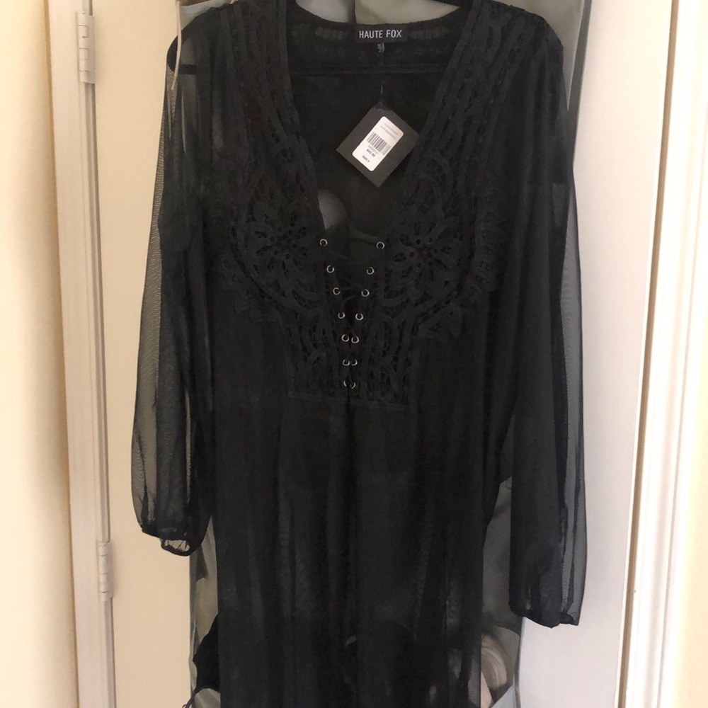 Lace up duster